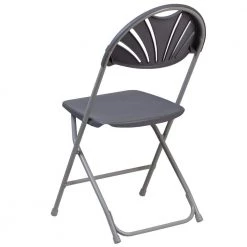 Charcoal Plastic Seat with Metal Frame Folding Chair (Set of 2) by Carnegy Avenue -Carnegy Avenue Sales charcoal carnegy avenue folding chairs cga le 274430 ch hd 66 1000
