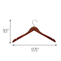 Cherry Wood Notched Shirt and Dress Hangers 20-Pack by Honey-Can-Do -Carnegy Avenue Sales cherry honey can do hangers hng 09036 4f 1000