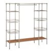 Chrome Steel Clothes Rack 67.52 in. W x 68.11 in. H by Honey-Can-Do 2 Chrome Steel Clothes Rack 67.52 in. W x 68.11 in. H by Honey-Can-Do -Carnegy Avenue Sales chrome brown honey can do clothes racks wrd 09135 64 1000