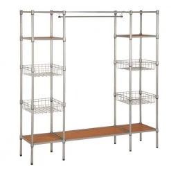 Chrome Steel Clothes Rack 67.52 in. W x 68.11 in. H by Honey-Can-Do
