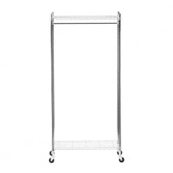 Chrome Steel Clothes Rack 35.83 in. W x 76.77 in. H by Honey-Can-Do -Carnegy Avenue Sales chrome honey can do clothes racks gar 01120 a0 1000