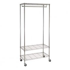 Chrome Steel Clothes Rack 35.8 in. W x 76.9 in. H by Honey-Can-Do