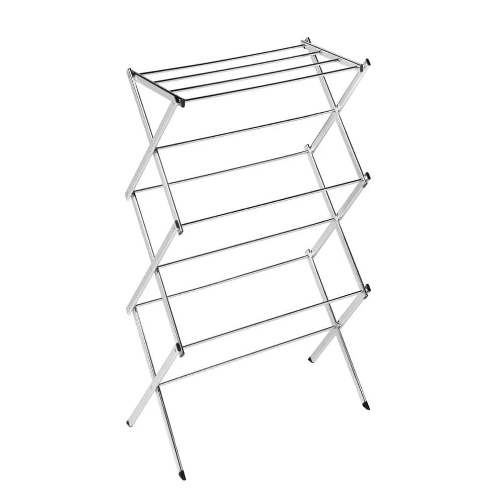 15 in. W x 41.5 in. H Chrome Accordion Collapsible Drying Rack by Honey-Can-Do 4 15 in. W x 41.5 in. H Chrome Accordion Collapsible Drying Rack by Honey-Can-Do - Image 2