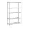 Chrome 5-Tier Metal Wire Shelving Unit (18 in. D x 42 in. W x 72 in. H) by Honey-Can-Do -Carnegy Avenue Sales chrome honey can do freestanding shelving units shf 01441 64 1000