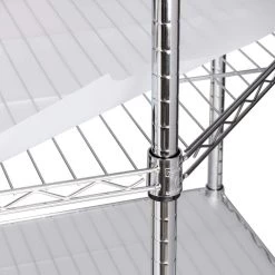 Chrome 5-Tier Corner Metal Wire Shelving Unit (18 in. W x 72 in. H x 27 in. D) by Honey-Can-Do -Carnegy Avenue Sales chrome honey can do freestanding shelving units shf 04886 44 1000