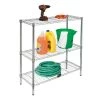 Chrome 3-Tier Heavy Duty Adjustable Steel Garage Storage Shelving Unit (35.98 in. W x 36.61 in. H x 14.02 in. D) by Honey-Can-Do -Carnegy Avenue Sales chrome honey can do freestanding shelving units shf 09367 64 1000