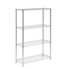 Chrome 4-Tier Heavy Duty Adjustable Steel Garage Storage Shelving (36 in. W x 54 in. H x 14 in. D) by Honey-Can-Do -Carnegy Avenue Sales chrome honey can do freestanding shelving units shf 09437 64 1000