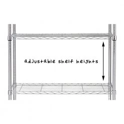 Chrome 4-Tier Heavy Duty Adjustable Steel Garage Storage Shelving (36 in. W x 54 in. H x 14 in. D) by Honey-Can-Do 26 Chrome 4-Tier Heavy Duty Adjustable Steel Garage Storage Shelving (36 in. W x 54 in. H x 14 in. D) by Honey-Can-Do -Carnegy Avenue Sales chrome honey can do freestanding shelving units shf 09437 76 1000