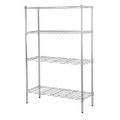 Chrome 4-Tier Heavy Duty Adjustable Steel Garage Storage Shelving (36 in. W x 54 in. H x 14 in. D) by Honey-Can-Do 18 Chrome 4-Tier Heavy Duty Adjustable Steel Garage Storage Shelving (36 in. W x 54 in. H x 14 in. D) by Honey-Can-Do -Carnegy Avenue Sales chrome honey can do freestanding shelving units shf 09437 a0 1000