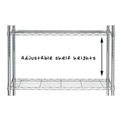 Chrome 5-Tier Adjustable Rolling Steel Garage Storage Shelving Unit (36 in. W x 72 in. H x 18 in. D) by Honey-Can-Do 13 Chrome 5-Tier Adjustable Rolling Steel Garage Storage Shelving Unit (36 in. W x 72 in. H x 18 in. D) by Honey-Can-Do -Carnegy Avenue Sales chrome honey can do freestanding shelving units shf 09685 1f 1000