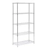 Chrome 5-Tier Adjustable Rolling Steel Garage Storage Shelving Unit (36 in. W x 72 in. H x 18 in. D) by Honey-Can-Do -Carnegy Avenue Sales chrome honey can do freestanding shelving units shf 09685 64 1000
