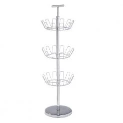 39.3 in. H 18-Pair 18-Tier Chrome Steel Shoe Rack by Honey-Can-Do