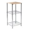Chrome 3-Tier Steel and MDF Garage Storage Shelving Unit (15 in. W x 30 in. H x 14 in. D) by Honey-Can-Do