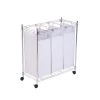 Urban Triple Laundry Sorter Hamper by Honey-Can-Do -Carnegy Avenue Sales chrome white honey can do laundry sorters srt 01157 64 1000