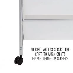 Steel/Plastic Clear/Chrome Craft Storage Cart with Square Knobs by Honey-Can-Do 14 Steel/Plastic Clear/Chrome Craft Storage Cart with Square Knobs by Honey-Can-Do -Carnegy Avenue Sales clear chrome honey can do craft storage crt 09642 44 1000