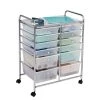 Steel/Plastic Clear/Chrome Craft Storage Cart with Square Knobs by Honey-Can-Do -Carnegy Avenue Sales clear chrome honey can do craft storage crt 09642 64 1000