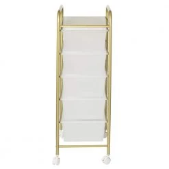 5-Drawer Rolling Storage Cart with Plastic Drawers in Gold by Honey-Can-Do 13 5-Drawer Rolling Storage Cart with Plastic Drawers in Gold by Honey-Can-Do -Carnegy Avenue Sales clear gold honey can do craft storage crt 08895 1f 1000