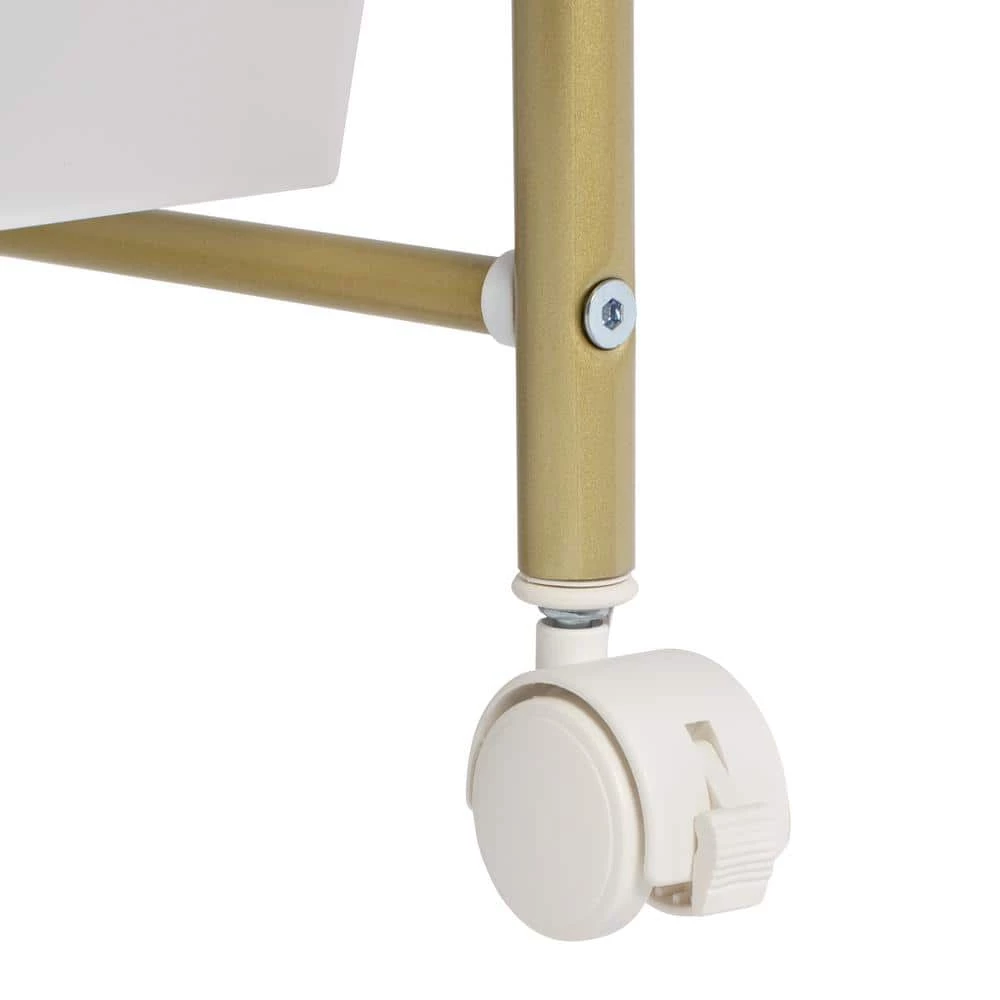 5-Drawer Rolling Storage Cart with Plastic Drawers in Gold by Honey-Can-Do 9 5-Drawer Rolling Storage Cart with Plastic Drawers in Gold by Honey-Can-Do - Image 7