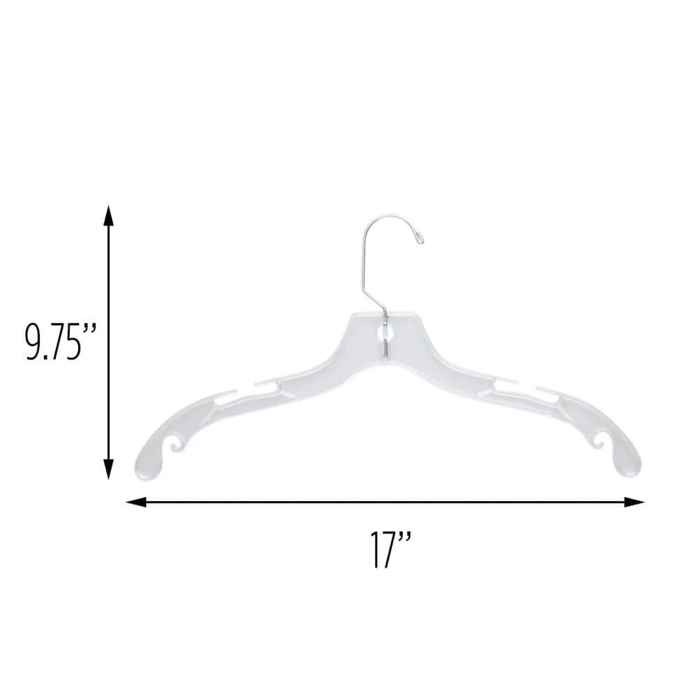 Clear Plastic Shirt and Dress Hangers 24-Pack by Honey-Can-Do 4 Clear Plastic Shirt and Dress Hangers 24-Pack by Honey-Can-Do - Image 2