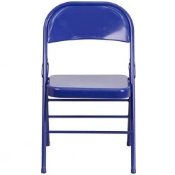 Cobalt Blue Metal Folding Chair (2-Pack) by Carnegy Avenue