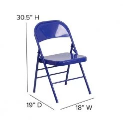Cobalt Blue Metal Folding Chair (2-Pack) by Carnegy Avenue -Carnegy Avenue Sales cobalt blue carnegy avenue folding chairs cga rb 275026 co hd fa 1000