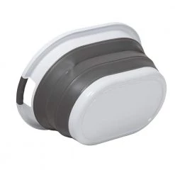 Dark Gray/White Collapsible Rubber Laundry Baskets (Set of 2) by Honey-Can-Do 13 Dark Gray/White Collapsible Rubber Laundry Baskets (Set of 2) by Honey-Can-Do -Carnegy Avenue Sales dark gray white honey can do laundry baskets hmp 09825 44 1000