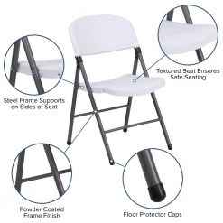 Granite White Metal Folding Chair (2-Pack) by Carnegy Avenue -Carnegy Avenue Sales granite white carnegy avenue folding chairs cga rb 275023 gr hd 44 1000