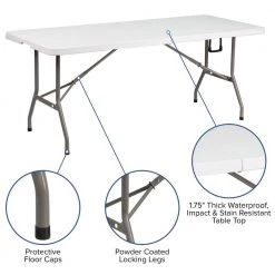 72 in. Granite White Plastic Tabletop Metal Frame Folding Table by Carnegy Avenue -Carnegy Avenue Sales granite white carnegy avenue folding tables cga flf 0978 gr hd 44 1000