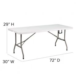 72 in. Granite White Plastic Tabletop Metal Frame Folding Table by Carnegy Avenue -Carnegy Avenue Sales granite white carnegy avenue folding tables cga flf 0978 gr hd fa 1000