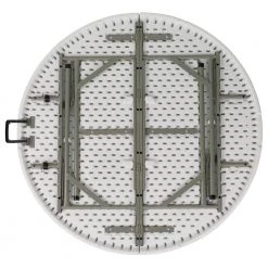 47.75 in. Granite White Plastic Tabletop Metal Frame Folding Table by Carnegy Avenue -Carnegy Avenue Sales granite white carnegy avenue folding tables cga flf 20747 gr hd 1d 1000