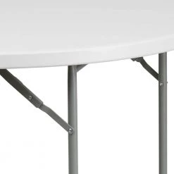 48 in. Granite White Plastic Tabletop Metal Frame Folding Table by Carnegy Avenue -Carnegy Avenue Sales granite white carnegy avenue folding tables cga rb 14922 gr hd 1f 1000