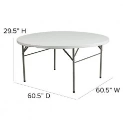 60.5 in. Granite White Plastic Tabletop Metal Frame Folding Table by Carnegy Avenue -Carnegy Avenue Sales granite white carnegy avenue folding tables cga rb 20746 gr hd fa 1000