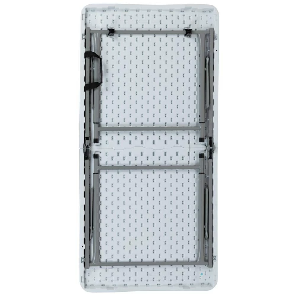 4-ft Granite White Plastic Adjustable Bi-Fold Folding Table (1 Pack) by Carnegy Avenue 6 4-ft Granite White Plastic Adjustable Bi-Fold Folding Table (1 Pack) by Carnegy Avenue - Image 4