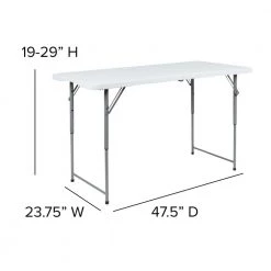 4-ft Granite White Plastic Adjustable Bi-Fold Folding Table (1 Pack) by Carnegy Avenue 19 4-ft Granite White Plastic Adjustable Bi-Fold Folding Table (1 Pack) by Carnegy Avenue -Carnegy Avenue Sales granite white carnegy avenue folding tables cga rb 487020 gr hd fa 1000