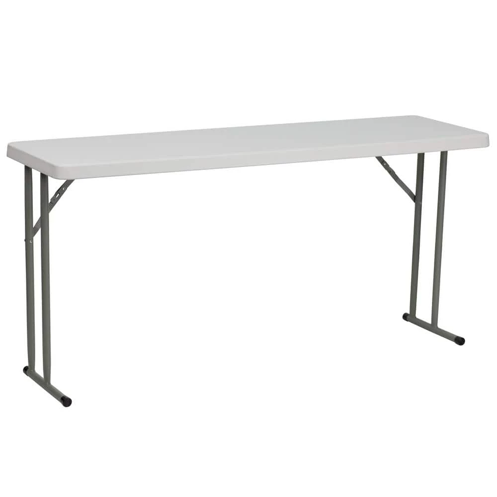 60 in. Granite White Plastic Tabletop Metal Frame Folding Table by Carnegy Avenue 3 60 in. Granite White Plastic Tabletop Metal Frame Folding Table by Carnegy Avenue