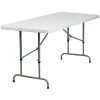 72 in. Granite White Plastic Tabletop Metal Frame Folding Table by Carnegy Avenue