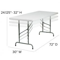 72 in. Granite White Plastic Tabletop Metal Frame Folding Table by Carnegy Avenue -Carnegy Avenue Sales granite white carnegy avenue folding tables cga rb 9377 gr hd fa 1000