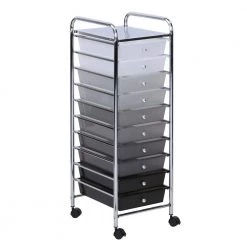 10-Drawer Rolling Storage Cart, Shaded by Honey-Can-Do