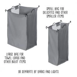 Gray Steel Uneven Clothes Sorter with Ironing Board by Honey-Can-Do -Carnegy Avenue Sales gray black honey can do laundry sorters srt 09451 fa 1000