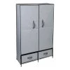 70 in. H x 45 in. W x 18 in. D Gray Polyester and Steel Portable Closet with 2 Drawers by Honey-Can-Do -Carnegy Avenue Sales gray black honey can do portable closets wrd 09199 64 1000