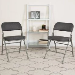 Gray Metal Folding Chair (4-Pack) by Carnegy Avenue -Carnegy Avenue Sales gray carnegy avenue folding chairs cga aw 229150 gr hd 31 1000
