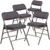 Gray Metal Folding Chair (4-Pack) by Carnegy Avenue