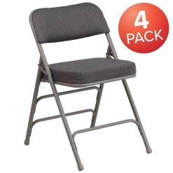 Gray Metal Folding Chair (4-Pack) by Carnegy Avenue -Carnegy Avenue Sales gray carnegy avenue folding chairs cga aw 229150 gr hd c3 1000