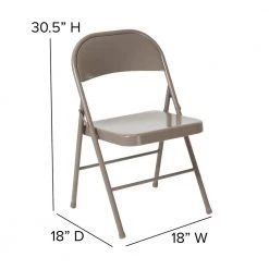 Gray Metal Outdoor Safe Folding Chair by Carnegy Avenue -Carnegy Avenue Sales gray carnegy avenue folding chairs cga bd 225797 gr hd fa 1000