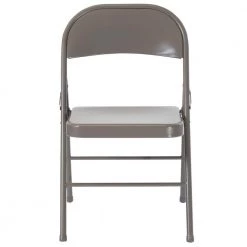 Gray Metal Folding Chair (2-Pack) by Carnegy Avenue