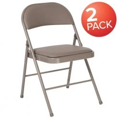 Gray Metal Folding Chair (2-Pack) by Carnegy Avenue -Carnegy Avenue Sales gray carnegy avenue folding chairs cga bd 275053 gr hd c3 1000