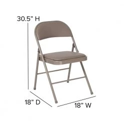 Gray Metal Folding Chair (2-Pack) by Carnegy Avenue -Carnegy Avenue Sales gray carnegy avenue folding chairs cga bd 275053 gr hd fa 1000