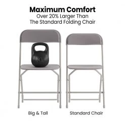 Big and Tall Commercial Folding Chair - Extra Wide 650 lb. Capacity - Durable Plastic - 4-Pack by Carnegy Avenue 17 Big and Tall Commercial Folding Chair - Extra Wide 650 lb. Capacity - Durable Plastic - 4-Pack by Carnegy Avenue -Carnegy Avenue Sales gray carnegy avenue folding chairs cga le 511812 gr hd 44 1000