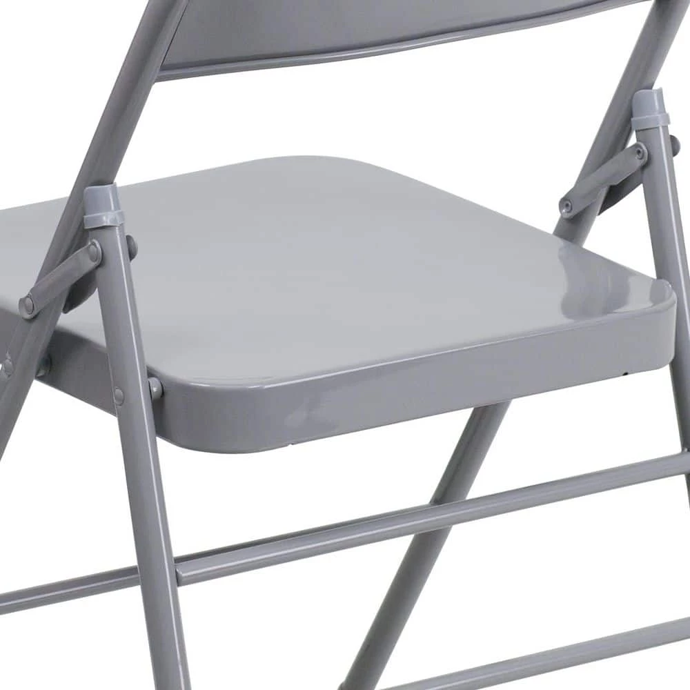 Gray Metal Utility Chair by Carnegy Avenue 7 Gray Metal Utility Chair by Carnegy Avenue - Image 5