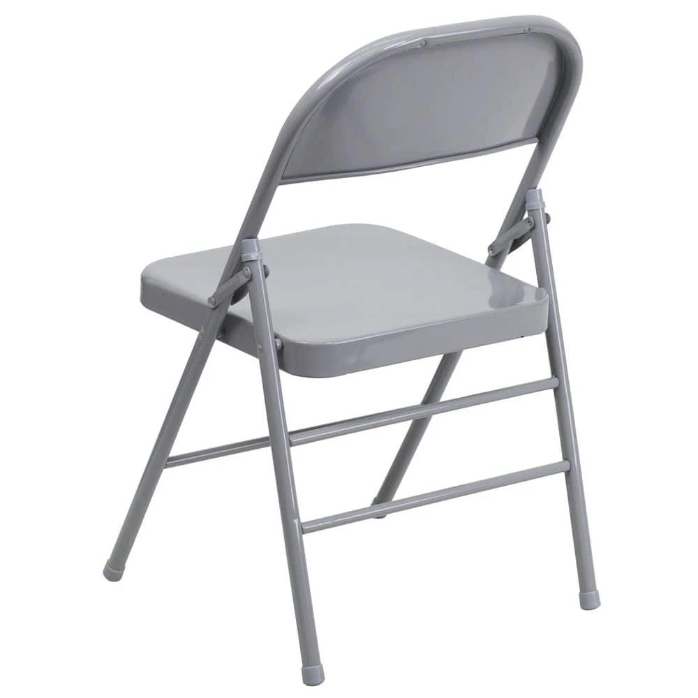 Gray Metal Utility Chair by Carnegy Avenue 5 Gray Metal Utility Chair by Carnegy Avenue - Image 3